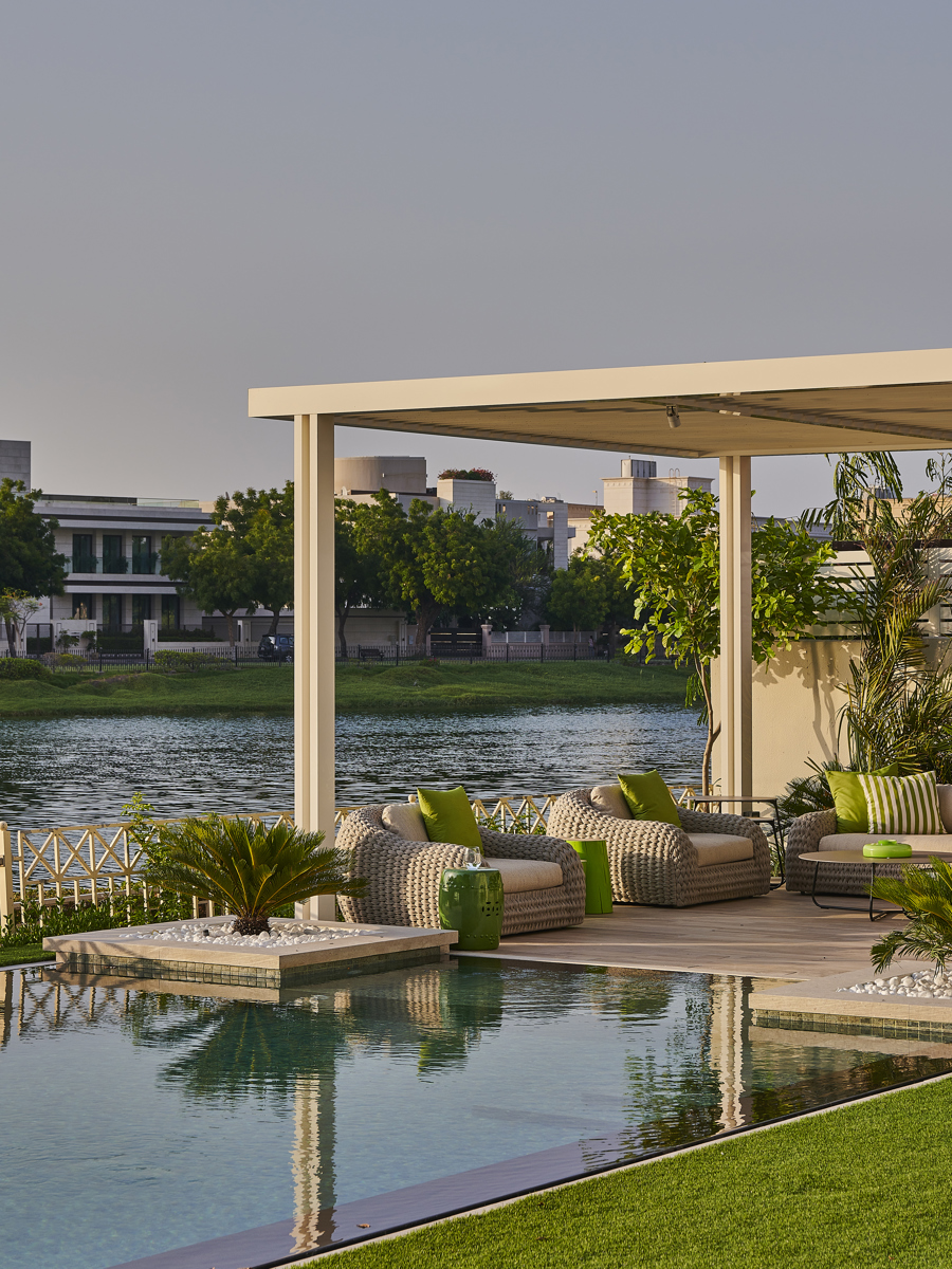 Nakkash Contract Manutti Dubai – luxury residential outdoor furniture set with sofa, armchairs, and table